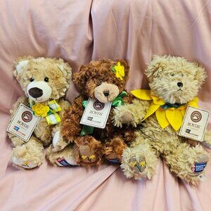 Boyds Bears American Cancer Society Special Edition Bear Plush Lot of 3
